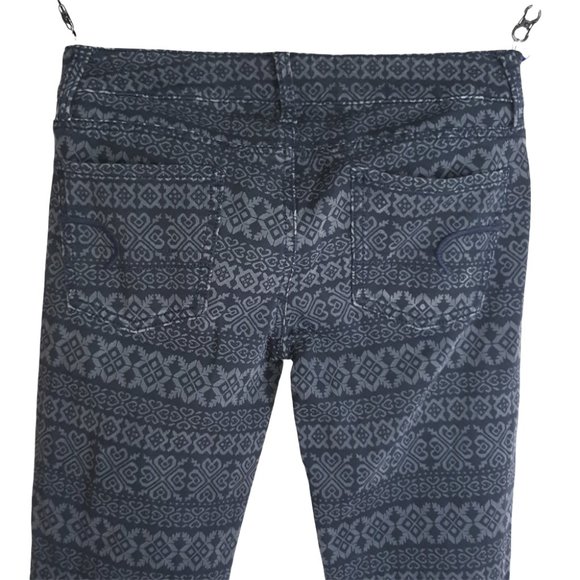 AE American Eagle Blue Pattern Super Stretch Jegging - Picture 7 of 9